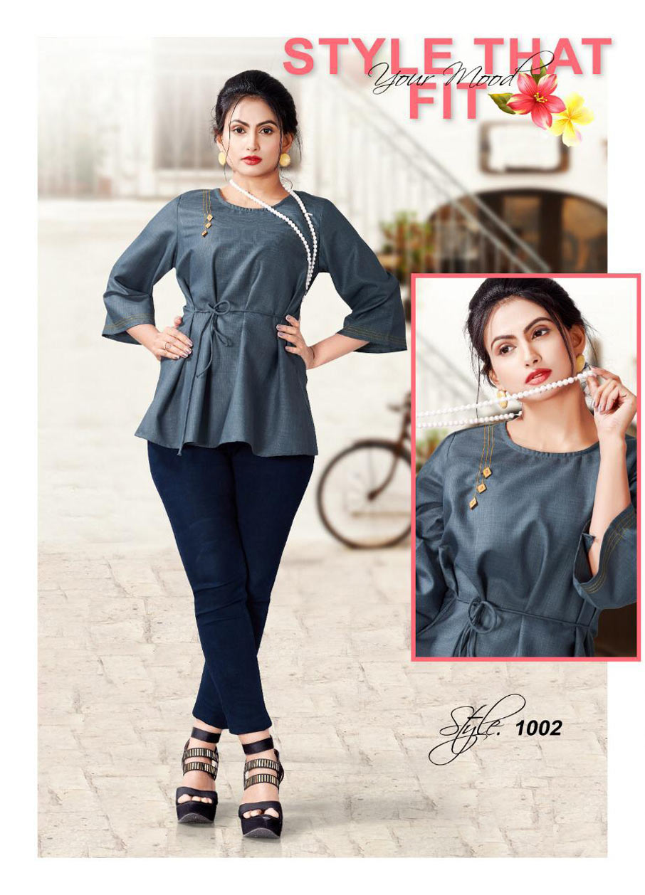 Western Top Kayra Lifestyle Maya Slub Ladies Top Western Top Kayra Lifestyle Maya Slub Ladies Top